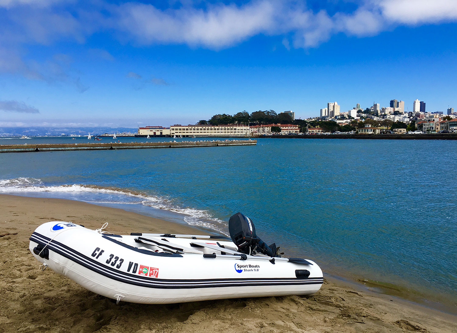 Inflatable Sport Boat - Shark 9.8' Aluminum Floor Inflatable Dinghy