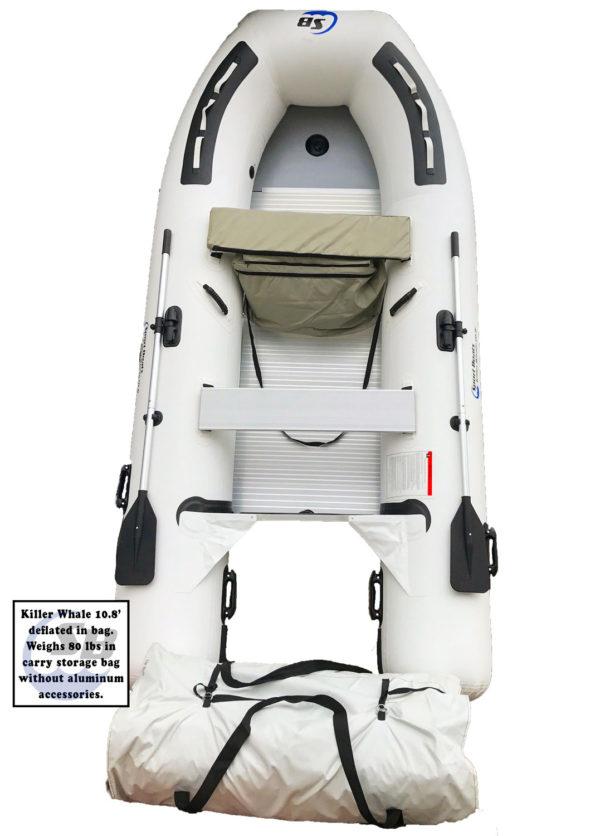 inflatable sport boat killer whale 10.8' in bag