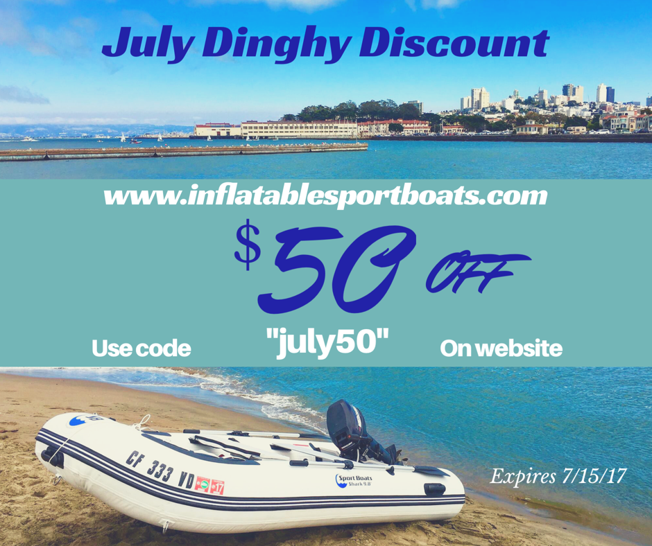 $50 off July Inflatable Sport Boat sale