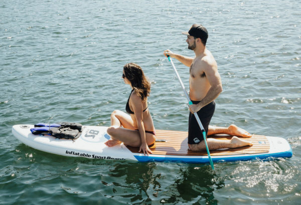 paddle board with 2 people