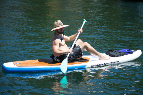 ISUP sport board with kayak attachment