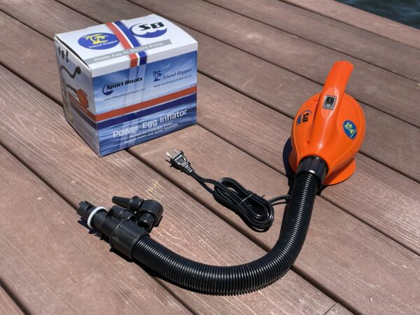The Power Egg Inflator is designed to inflate your Inflatable Sport Boat.