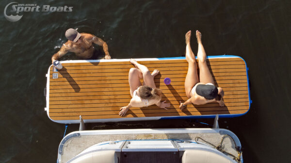 mini mate pontoon boat lounging platform